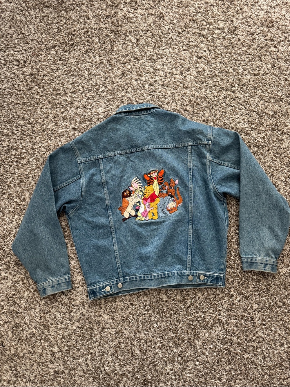 Disney Blue Denim Jacket with Colorful Character Patch